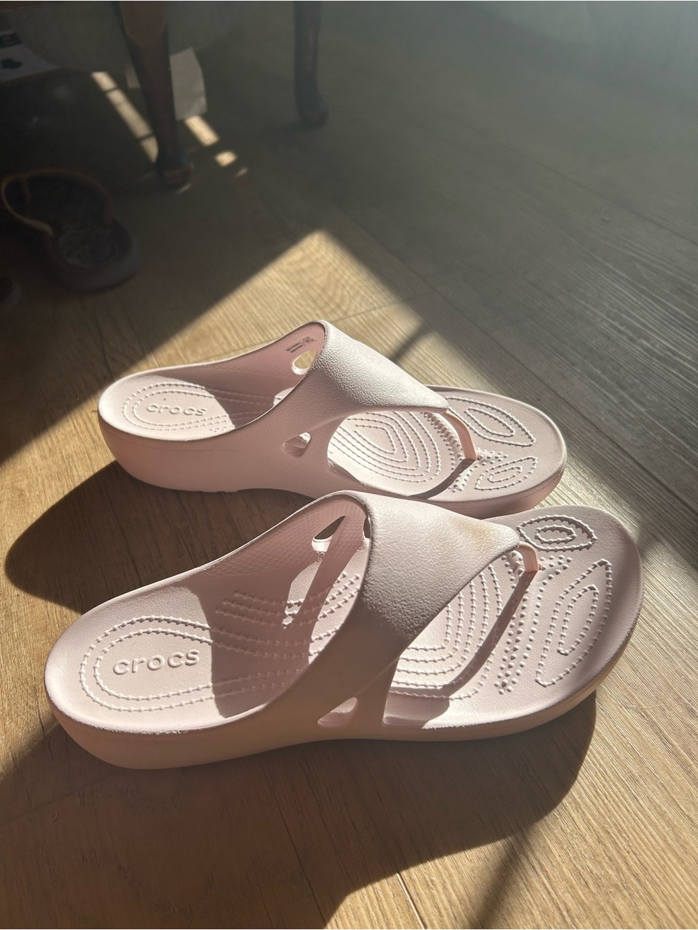 CROCS Women’s Blush Pink Slide Flip Flops